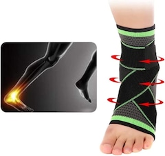 Kit Par de Tornozeleira Ortopédica DK Ajustável com Suporte Elástico Cinta de Compressão - Foto 4