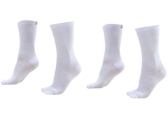 Kit 02 Pares Meia Corrida Ciclismo Hupi Carbono Branco - Foto 1