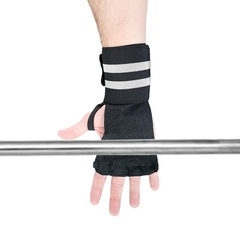Munhequeira Art In'Force Com Protetor De Palma Em Couro Treino Funcional Academia Musculação - Foto 3