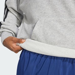 Blusão de Moletinho Capuz adidas Essentials 3-Stripes - Masculino - Foto 6