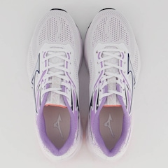 Tênis Mizuno Wave Way 5 Feminino Branco e Roxo - Foto 4