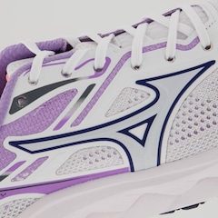 Tênis Mizuno Wave Way 5 Feminino Branco e Roxo - Foto 7