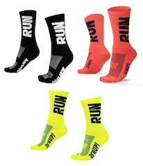 Kit 3 Pares Meias de Corrida Hupi Run Cano Médio 36 A 42 - Adulto - Foto 1