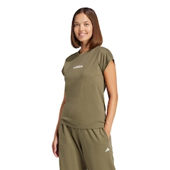 Camiseta adidas Essentials Linear - Feminina - Foto 1