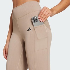 Calça Legging 7/8 adidas Optime Rib - Feminina - Foto 6