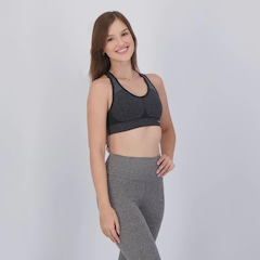 Top Selene Sem Costura Mescla - Feminino - Foto 2