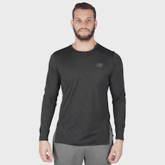 Camiseta Manga Longa New Balance Q Speed Jacquard - Masculina - Foto 1