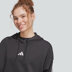 Blusão de Moletom Capuz adidas Essentials French Terry Crop 3 Listras - Feminino - Foto 7