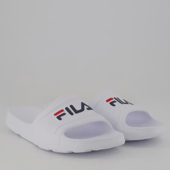 Chinelo Fila Sleek Slide e Marinho - Feminino - Foto 3