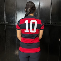 Camisa do Flamengo Braziline Baby Look Retrô Tri Carioca - Feminina - Foto 2