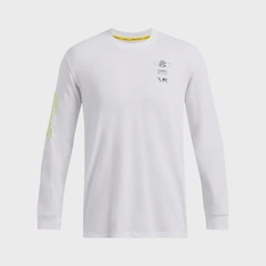 Camiseta Manga Longa Under Armour Curry Verbiage Basquete - Masculina - Foto 5