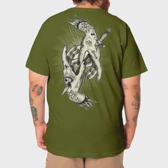 Camiseta Okdok Big Oversized Tattoo Hands - Masculina - Foto 2