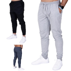 Kit Calça Moletom Esportiva Plus Size Frishop - 3 Unidades - Masculino - Foto 2