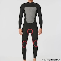Long John Rip Curl Omega 3/2mm Back Zip Steamer - Masculino - Foto 5