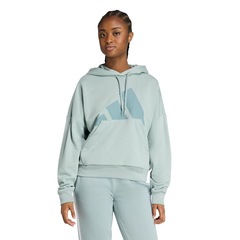 Blusão de Moletinho Capuz adidas Folgado Essentials Big Logo - Feminino - Foto 1
