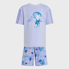 Conjunto Camiseta adidas X Disney Lilo And Stitch - Infantil - Foto 1