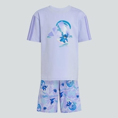 Conjunto Camiseta adidas X Disney Lilo And Stitch - Infantil - Foto 4