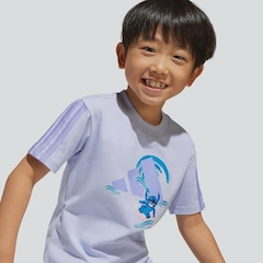 Conjunto Camiseta adidas X Disney Lilo And Stitch - Infantil - Foto 9