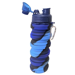 Garrafa Silicone Gold Sports Retrátil Dobrável Traill - 500ml - Foto 2