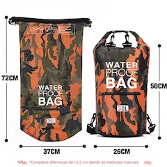 Mochila Dobrável Gold Sports Dry Bag 30 Litros - Foto 4
