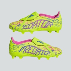 Chuteira de Campo adidas Predator League Fold-Over - Infantil - Foto 9