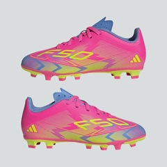 Chuteira de Campo adidas F50 Club Firm/Multi-Ground - Infantil - Foto 9