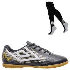 Kit Chuteira Futsal Umbro Heatmap e Meião - Adulto - Foto 1