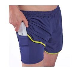 Short Poker Runner Energize com Bermuda Interna - Masculino - Foto 1