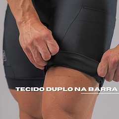Kit Bermuda Ciclismo Free Force Basic com Bolsos + Meia - Masculina - Foto 4