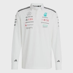 Camisa Polo adidas Manga Longa Mercedes AMG Petronas Fórmula 1 Team - Masculina - Foto 1