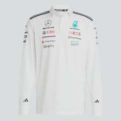 Camisa Polo adidas Manga Longa Mercedes AMG Petronas Fórmula 1 Team - Masculina - Foto 3