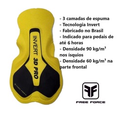 Kit Bretelle Ciclismo Free Force Classic Invert + Meia - Masculino - Foto 5