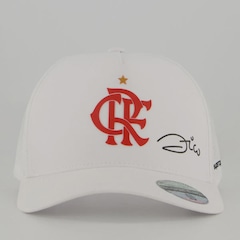 Boné Aba Curva do Flamengo Supercap Zico Trucker - Snapback - Adulto - Foto 2