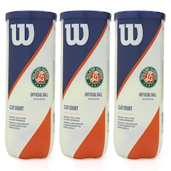 Bola de Tênis Wilson Roland Garros Oficial Clay Pack com 3 Tubos - Foto 1