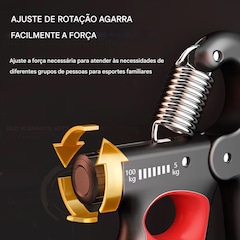 Hand Grip Gold Sports Garra Carga de 5 a 100 kgs Mola Aço Carbono com Contador - Foto 6