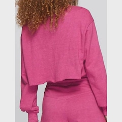 Blusão Cropped Bodyforsure Liso Comfy - Feminino - Foto 2