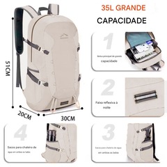 Mochila Gold Sports Dobrável Camel Montanhismo A Prova de Água - 35 Litros - Foto 2
