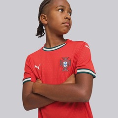 Camisa Puma Portugal Home 2025 - Infantil - Foto 4