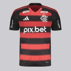 Camisa do Flamengo I 2025 adidas com Patrocínio - Masculina - Foto 1