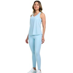 Calça Legging Alto Giro Bolsos Laterais - Feminino - Foto 2