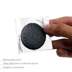 Remendo reparo 30 mm câmara de ar bike moto + Cola VulcaFlex - 10 Unidades - Foto 3