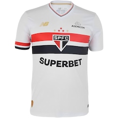 Camiseta New Balance São Paulo Torcedor Home 25 - Masculina - Foto 1