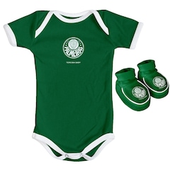 Kit Body + Pantufa do Palmeiras Torcida Baby Oficial - Infantil - Foto 1