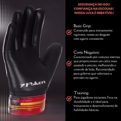 Luva de Goleiro Poker Training Basic - Infantil - Foto 3