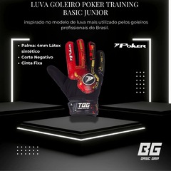 Luva de Goleiro Poker Training Basic - Infantil - Foto 4