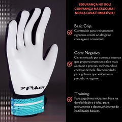 Luva de Goleiro Poker Training Basic - Infantil - Foto 3
