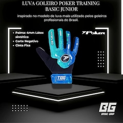 Luva de Goleiro Poker Training Basic - Infantil - Foto 4