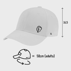 Boné Aba Curva SuperCap Corinthians Logo Pequeno Licenciado - Adulto - Foto 2