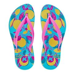 Chinelo Kenner Ibiza Laranjas Estampada - Feminino - Foto 1
