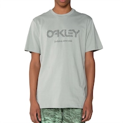 Camiseta Oakley Coral Organic Surf WT25 Stone - Masculina - Foto 1